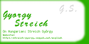 gyorgy streich business card