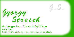 gyorgy streich business card